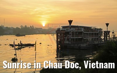 Sunrise in Chau Doc, Vietnam 10.04.2017