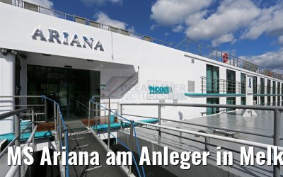 MS Ariana am Anleger in Melk an der Donau 03.04.2015