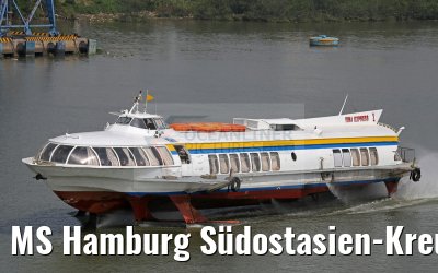 MS Hamburg Südostasien-Kreuzfahrt auf dem Saigon River nach Ho-Chi-Minh City, ehemals Saigon, Vietnam