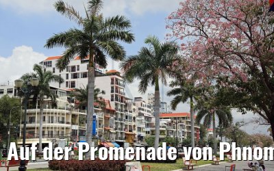 Auf der Promenade von Phnom Penh, Kambodscha 11.04.2017