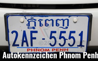 Autokennzeichen Phnom Penh 11.04.2017
