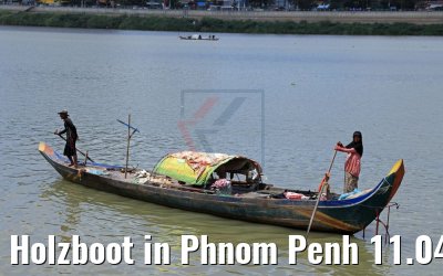 Holzboot in Phnom Penh 11.04.2017