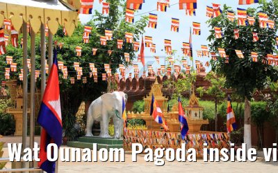 Wat Ounalom Pagoda inside view, Phnom Penh 11.04.2017