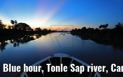 Blue hour, Tonle Sap river, Cambodia 12.04.2017