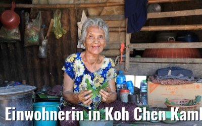 Einwohnerin in Koh Chen Kambodscha 12.04.2017