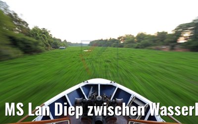 MS Lan Diep zwischen Wasserhyazinthen auf Tonle Sap river 12.04.2017