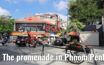 The promenade in Phnom Penh, Cambodia 12.04.2017