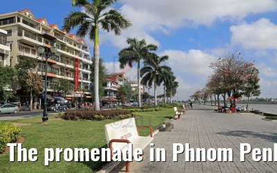 The promenade in Phnom Penh, Cambodia 12.04.2017