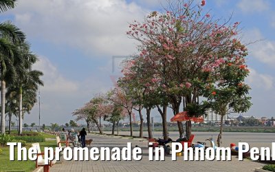 The promenade in Phnom Penh, Cambodia 12.04.2017