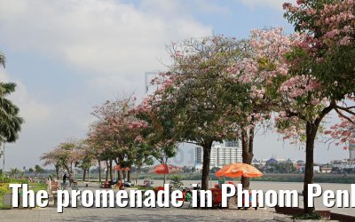 The promenade in Phnom Penh, Cambodia 12.04.2017