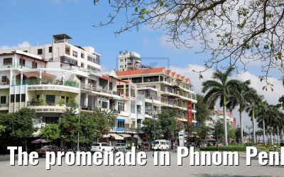 The promenade in Phnom Penh, Cambodia 12.04.2017