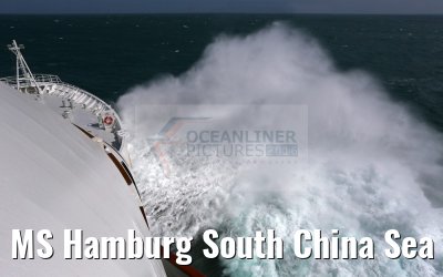 MS Hamburg South China Sea 04.02.2016 wind force 6