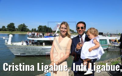 Cristina Ligabue, Inti Ligabue, Diletta Ligabue vor der Taufe