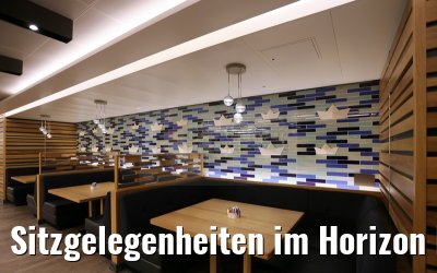 Sitzgelegenheiten im Horizon Restaurant MS Britannia