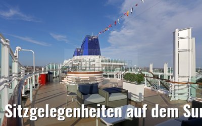 Sitzgelegenheiten auf dem Sun Deck 17 MS Britannia