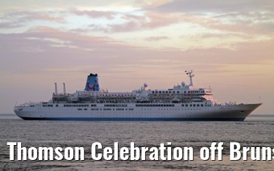 Thomson Celebration off Brunsbuettel, river Elbe, 13. December 2013 