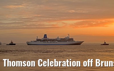 Thomson Celebration off Brunsbuettel, river Elbe, 13. December 2013