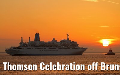Thomson Celebration off Brunsbuettel, river Elbe, 13. December 2013