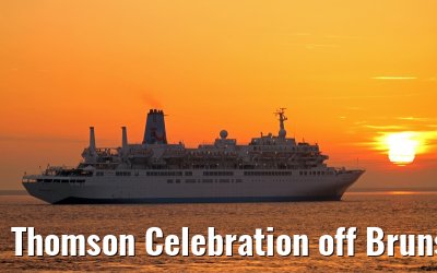 Thomson Celebration off Brunsbuettel, river Elbe, 13. December 2013