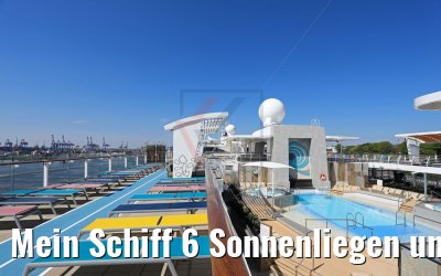 Mein Schiff 6 Sonnenliegen und Lagune Pool