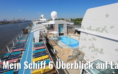 Mein Schiff 6 Überblick auf Lagune und Sonnendeck
