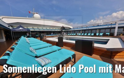Sonnenliegen Lido Pool mit Magrodome Vasco Da Gama