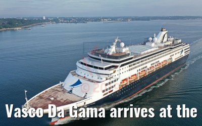 Vasco Da Gama arrives at the port of Kiel 01.08.2019
