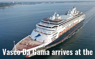 Vasco Da Gama arrives at the port of Kiel 01.08.2019