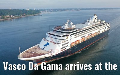 Vasco Da Gama arrives at the port of Kiel 01.08.2019