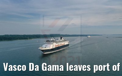 Vasco Da Gama leaves port of Kiel 13.07.2021