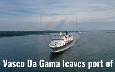 Vasco Da Gama leaves port of Kiel 13.07.2021