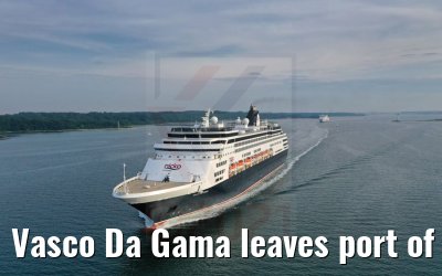 Vasco Da Gama leaves port of Kiel 13.07.2021