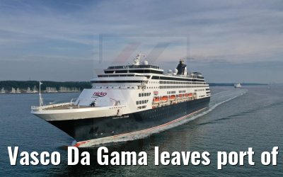 Vasco Da Gama leaves port of Kiel 13.07.2021
