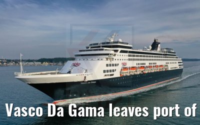 Vasco Da Gama leaves port of Kiel 13.07.2021