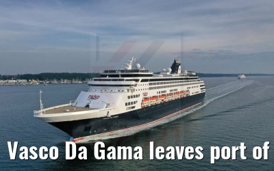 Vasco Da Gama leaves port of Kiel 13.07.2021