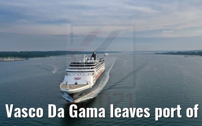 Vasco Da Gama leaves port of Kiel 13.07.2021