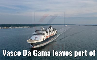 Vasco Da Gama leaves port of Kiel 13.07.2021