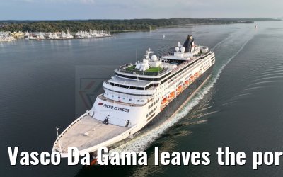 Vasco Da Gama leaves the port of Kiel 12.09.2023