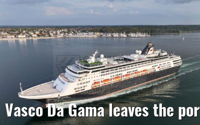 Vasco Da Gama leaves the port of Kiel 12.09.2023
