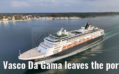 Vasco Da Gama leaves the port of Kiel 12.09.2023