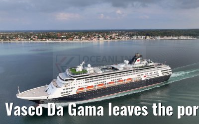 Vasco Da Gama leaves the port of Kiel 12.09.2023