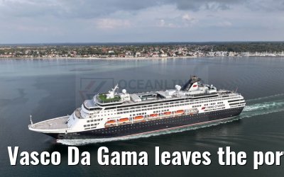 Vasco Da Gama leaves the port of Kiel 12.09.2023
