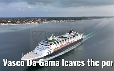 Vasco Da Gama leaves the port of Kiel 12.09.2023