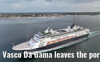 Vasco Da Gama leaves the port of Kiel 12.09.2023
