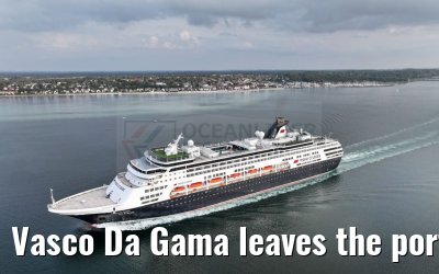 Vasco Da Gama leaves the port of Kiel 12.09.2023