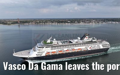 Vasco Da Gama leaves the port of Kiel 12.09.2023