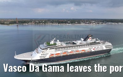 Vasco Da Gama leaves the port of Kiel 12.09.2023