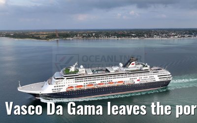 Vasco Da Gama leaves the port of Kiel 12.09.2023