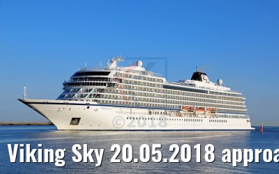 Viking Sky 20.05.2018 approaching Warnemuende