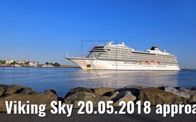 Viking Sky 20.05.2018 approaching Warnemuende